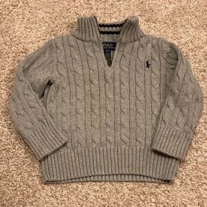 Polo by Ralph Lauren Kids Zip-Up Sweater Grey